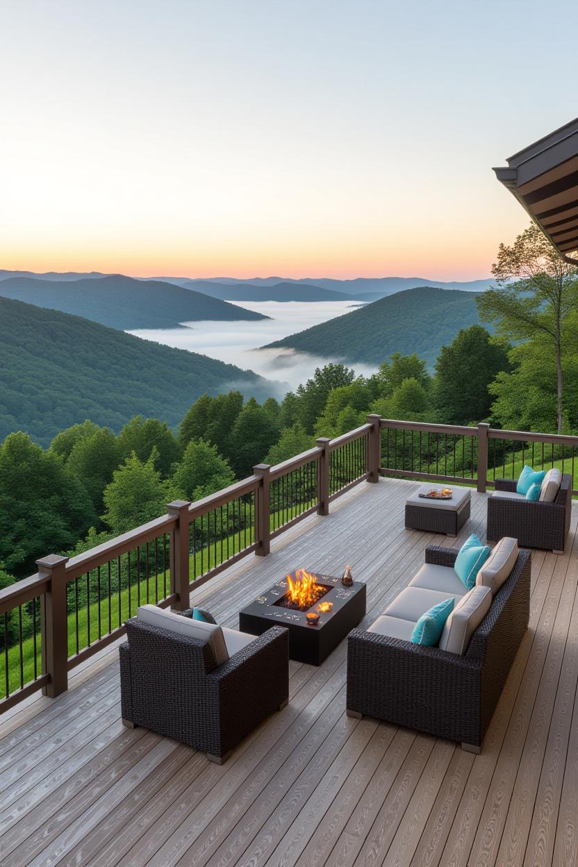 Mountain view deck construction Tennessee